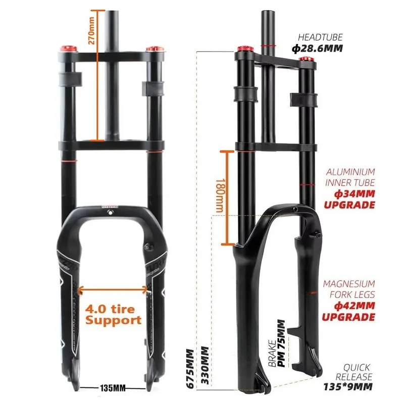 20x4.0 Bisiklet Hava Süspansiy - Mtb Fork Air incelemesi ve fiyatı