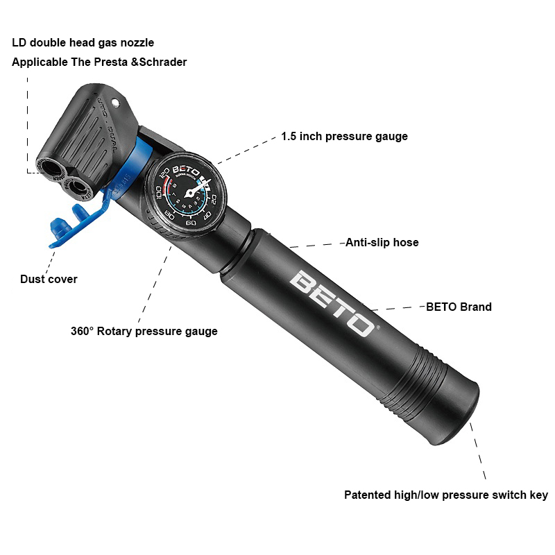 BETO bisiklet pompası Mini el  - Mtb Fork Air incelemesi ve fiyatı